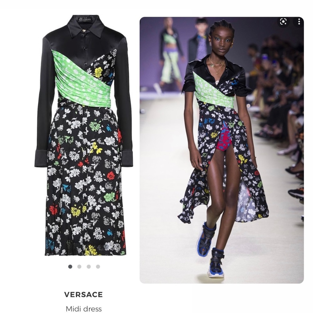 VERSACE RUNWAY FLORAL DRESS SIZE 44